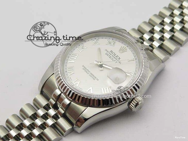 MiroTime 0420 DateJust 116234 BP Best Edition SS Sliver Dial Roman Markers On SS Bracelet A2824 V Tailored 3941